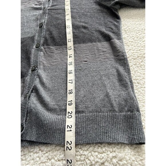 Van Heusen Studio Gray Monotone Color Block Button Front Cardigan Size XS - Picture 5 of 6